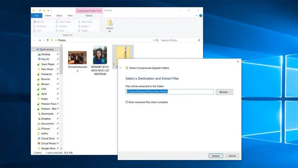 How To Unzip Files Windows 10