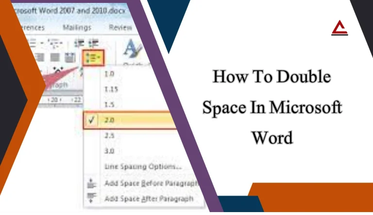 How To Double Space In Microsoft Word