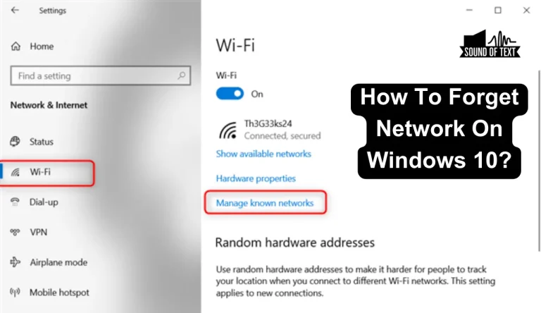 How To Forget Network On Windows 10