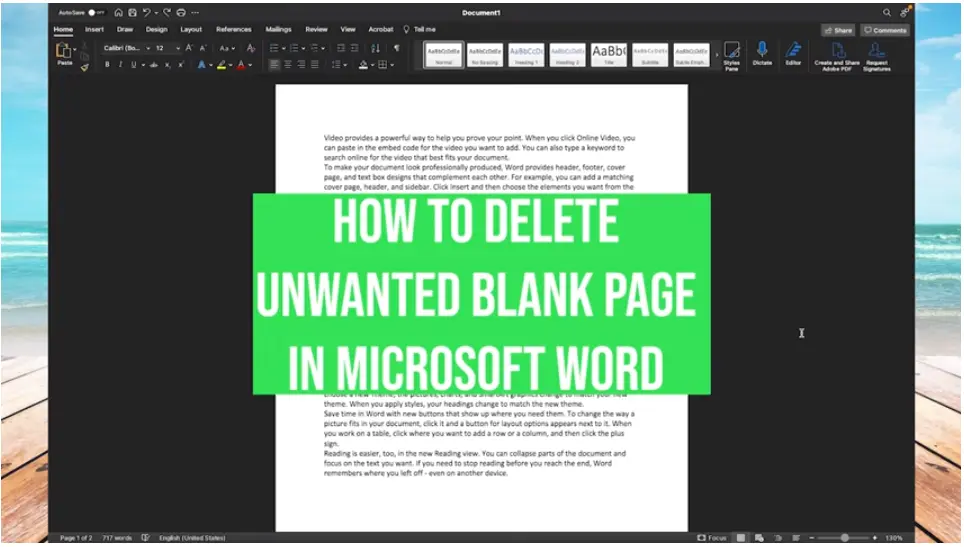 How To Delete A Page On Microsoft Word