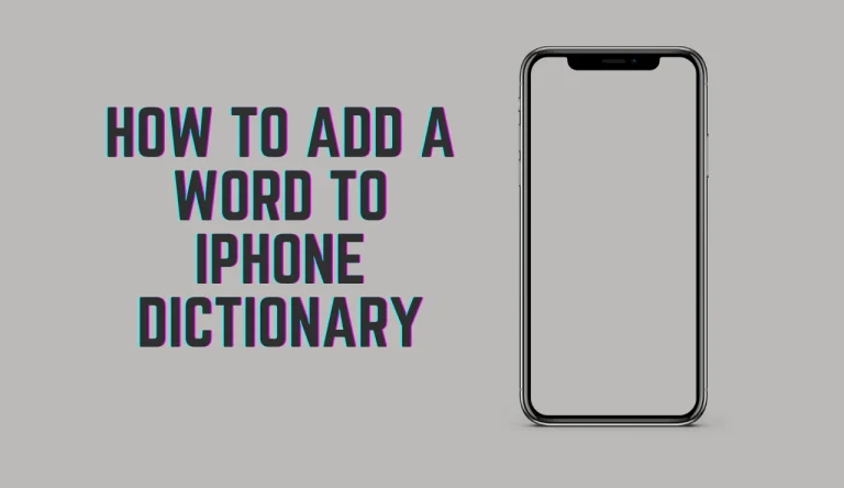 How To Add A Word To Iphone Dictionary